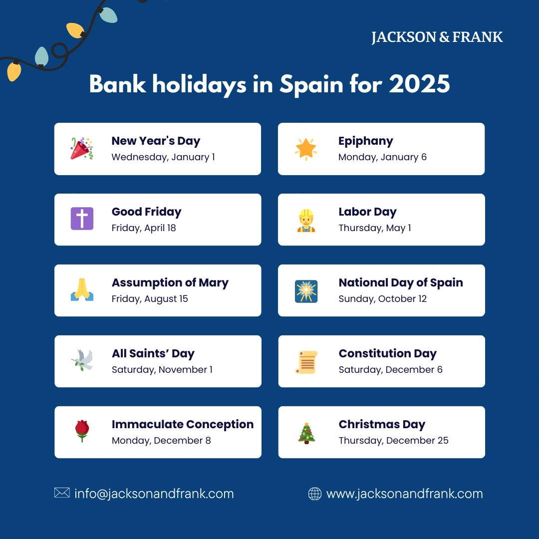 Spain Public Holidays 2025